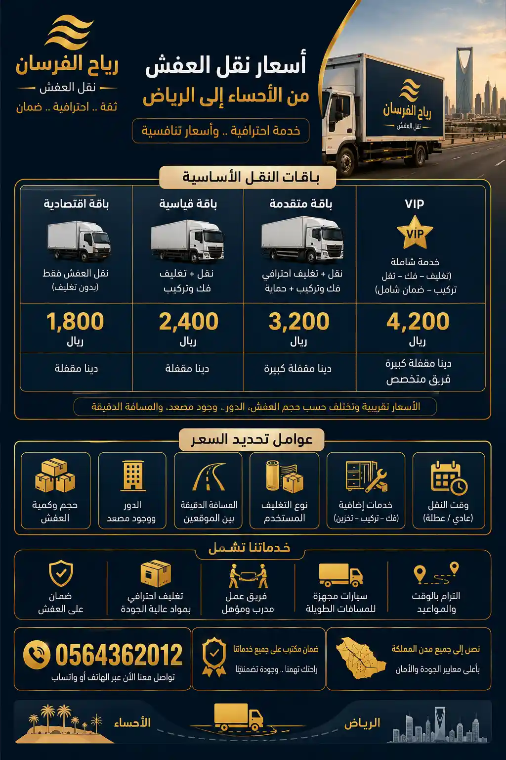 أسعار نقل العفش الأحساء الرياض أسعار نقل عفش من الأحساء إلى الرياض